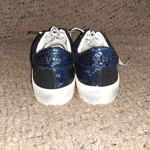 VINTAGE HAVANA-Center Wild-Black/White w/Navy Snakeskin Pattern-Sz 9.5-EX - Picture 6 of 8